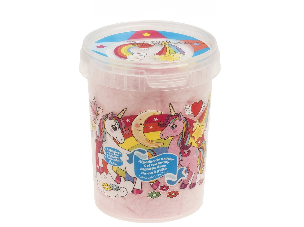 Barbe à papa Licorne goût fraise (pot 30 g)