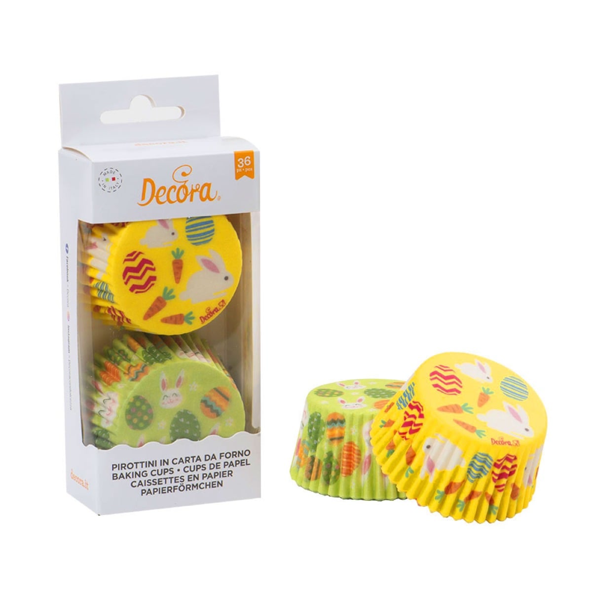 Caissettes à Cupcakes - Pâques lapin (36pcs)