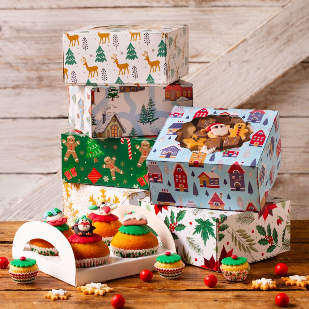 Boîtes à 4 Cupcakes - Cerfs