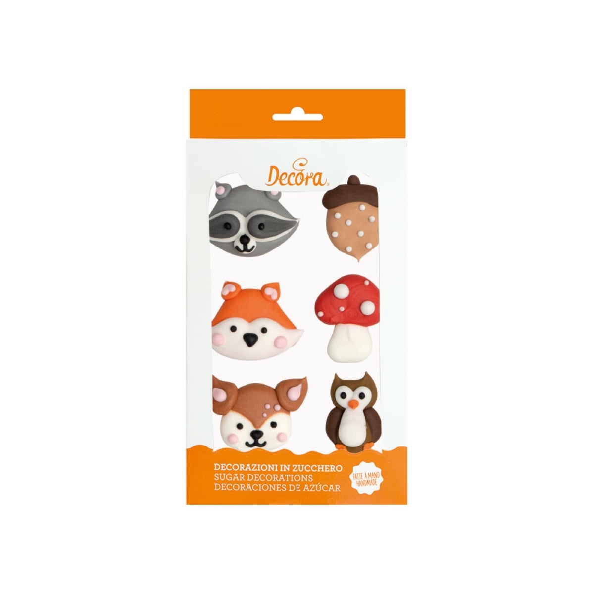 Décorations en sucre - Animaux des bois (6pcs)