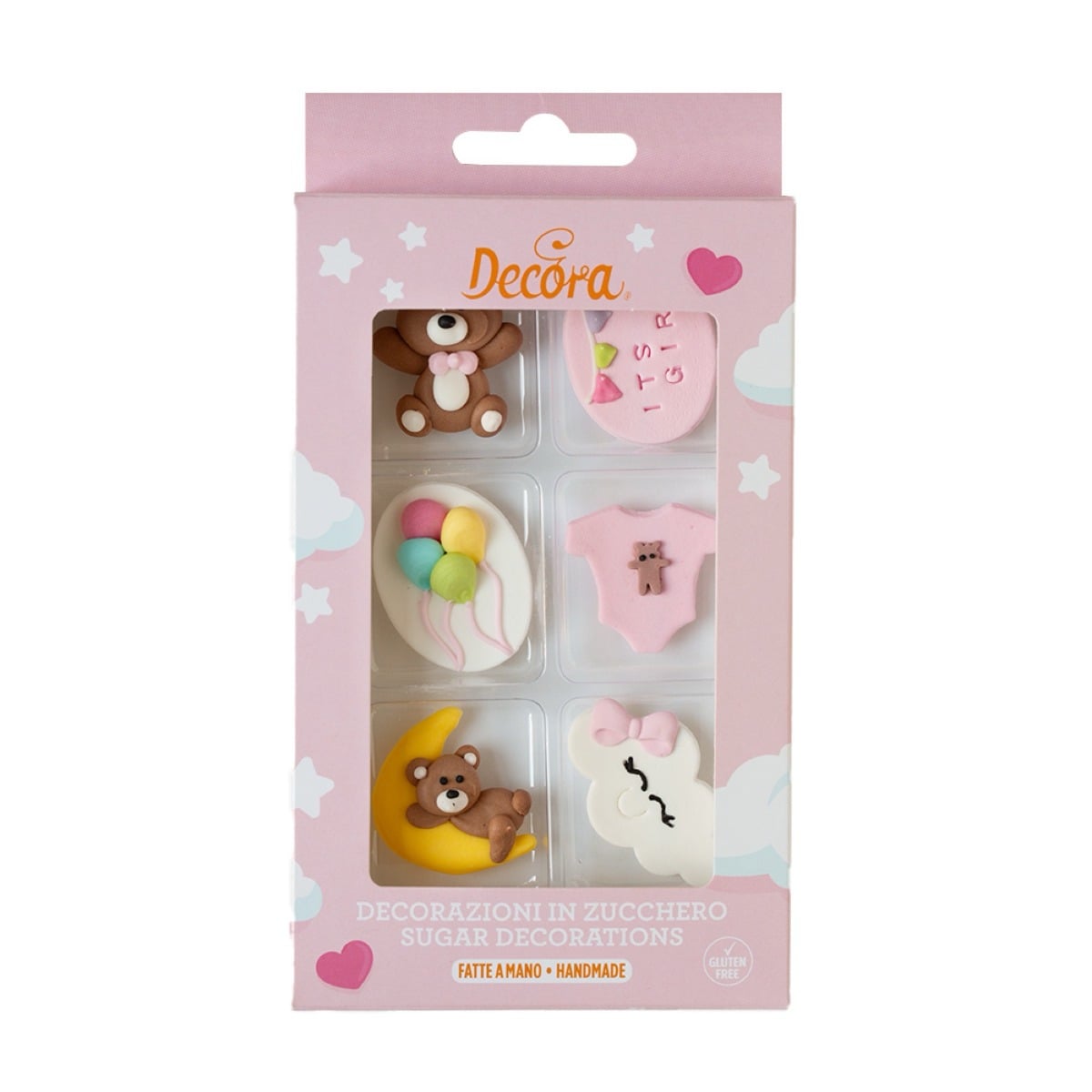 Décorations en sucre - Baby Girl (6pcs)