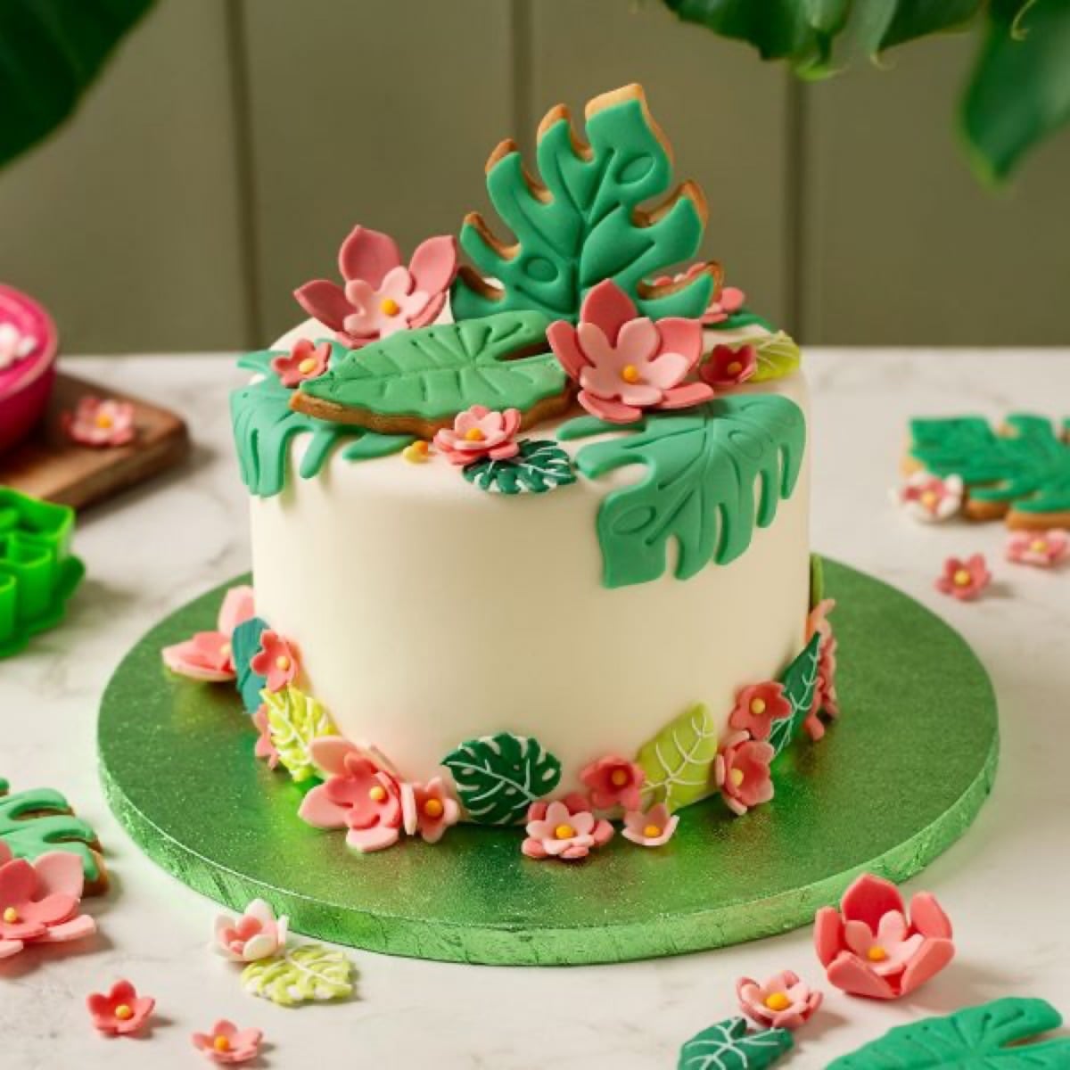 Décorations en sucre - Feuilles Tropicales