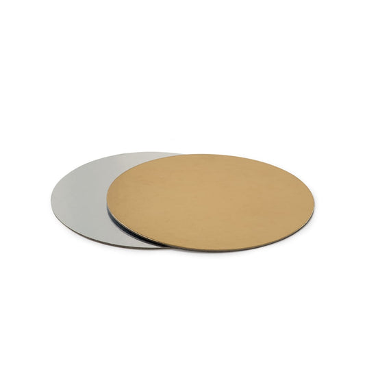 Plateau rond or/argent - 28cm