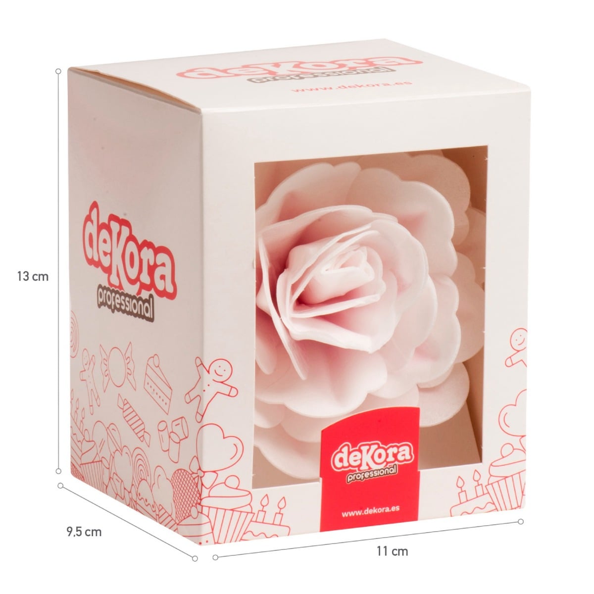 Fleur Rose Géante Ø12.5cm - Beige
