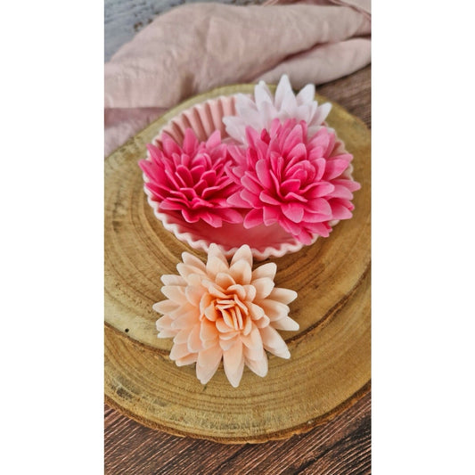 Fleurs en azyme pêche assortis Ø 5,5cm (18pcs)