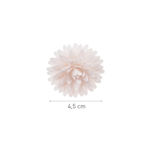 Décos comestibles - Pompons Fleurs Blancs 4.5cm (12pcs)