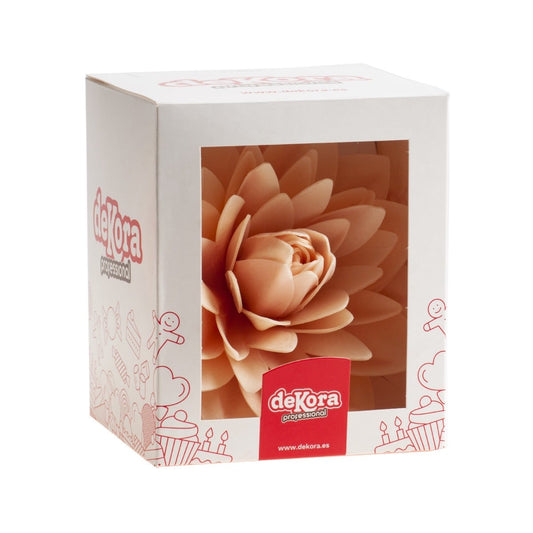 Dahlia en azyme géante Ø12.5cm - Pêche