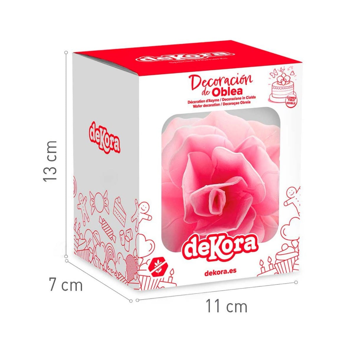 Fleur Rose Géante Ø12.5cm - Rose