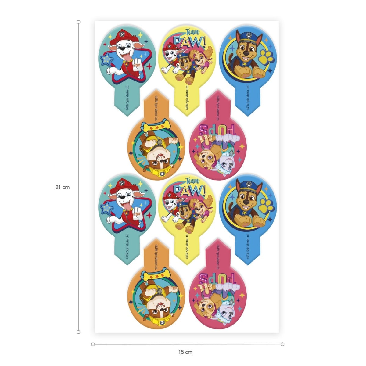 Cupcake toppers - Pat Patrouille (20pcs)
