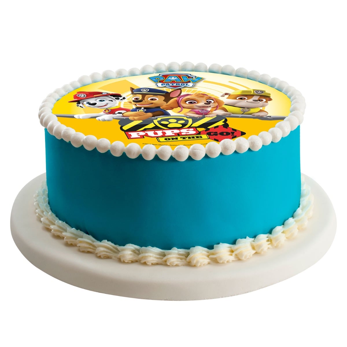 Disque comestible 20cm sans sucre Jaune - PatPatrouille