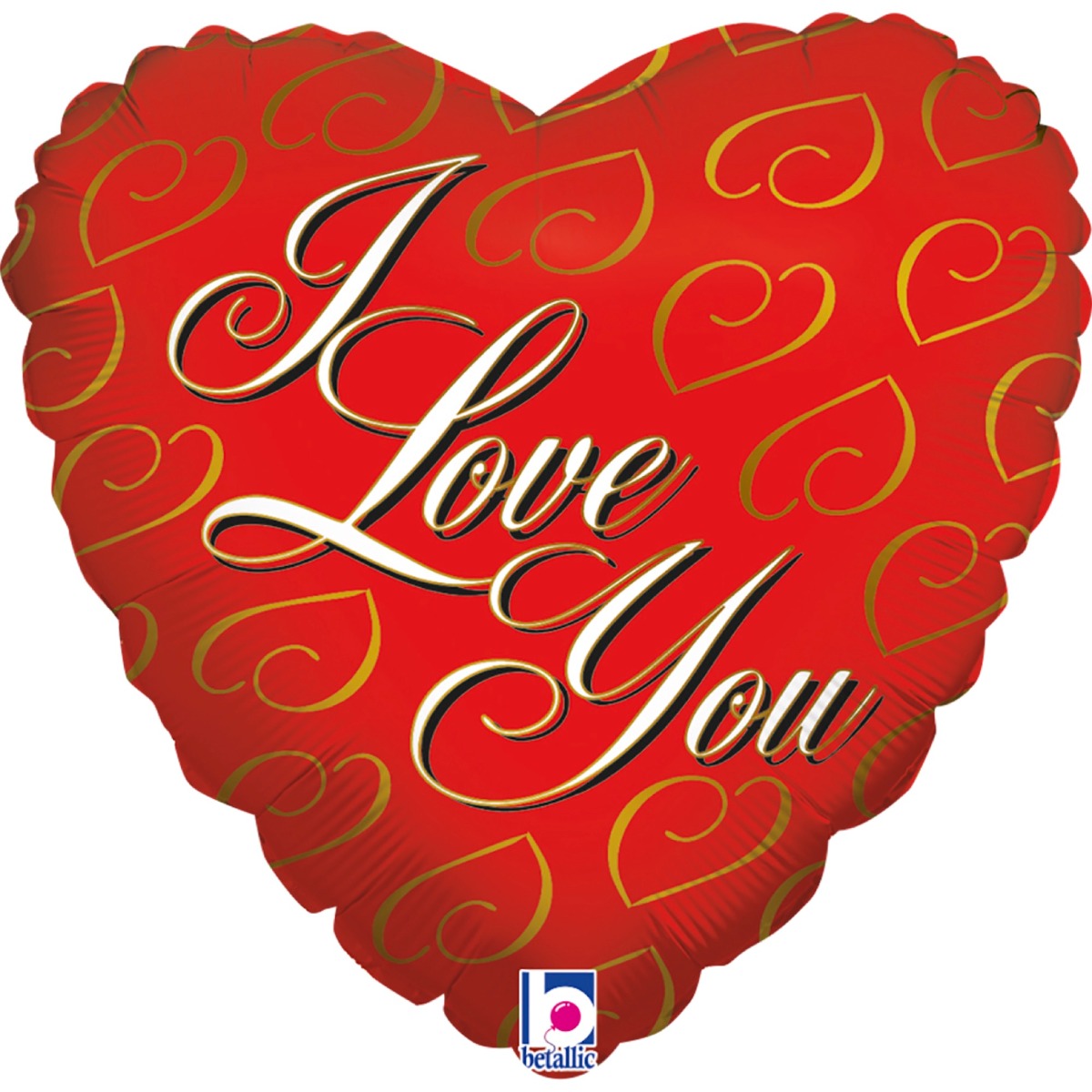 Ballon Alu Coeur - I Love You (46cm)