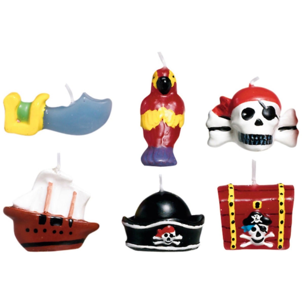 Bougies Pirates 6pcs