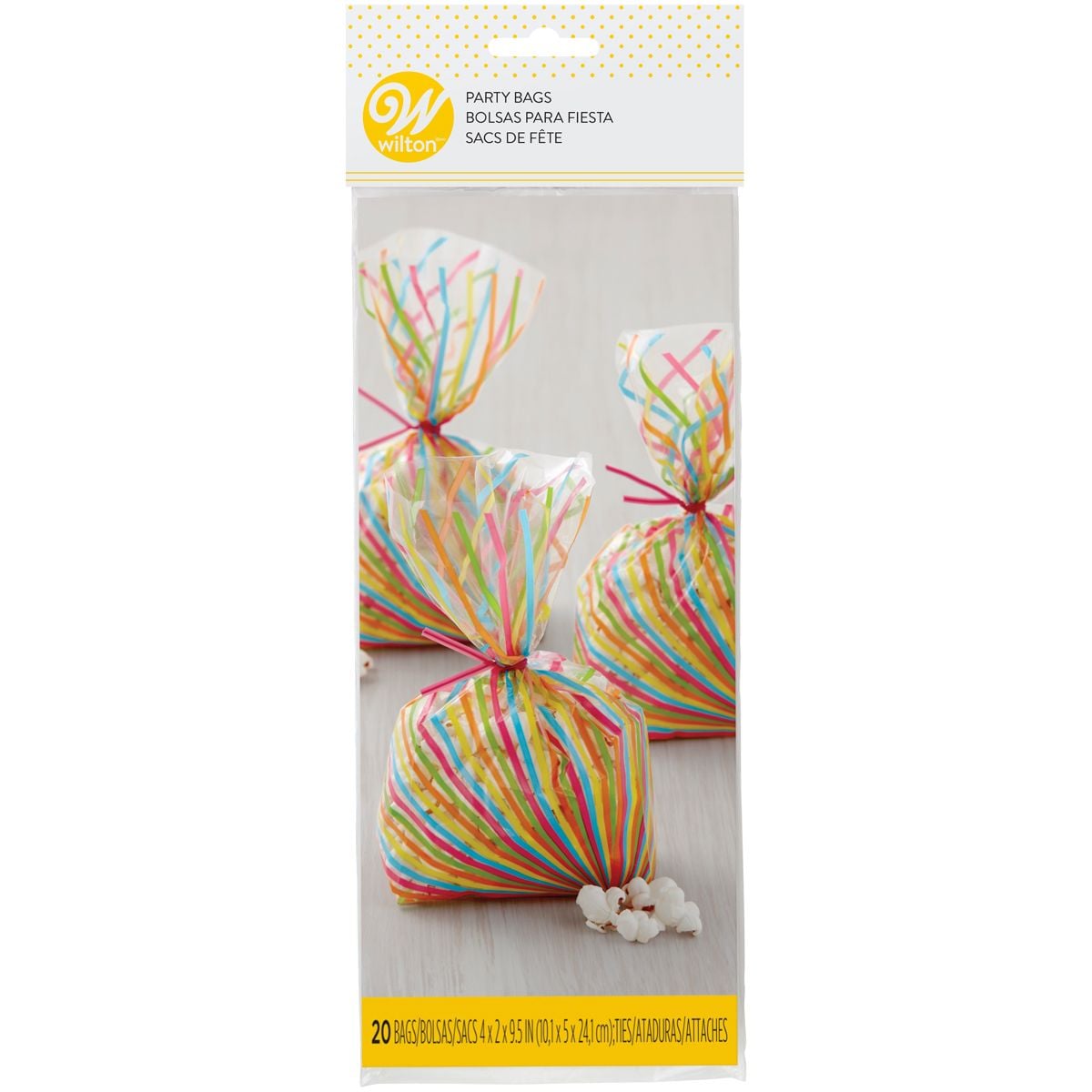 Sachets à biscuits - Stries Multicolore (20pcs)
