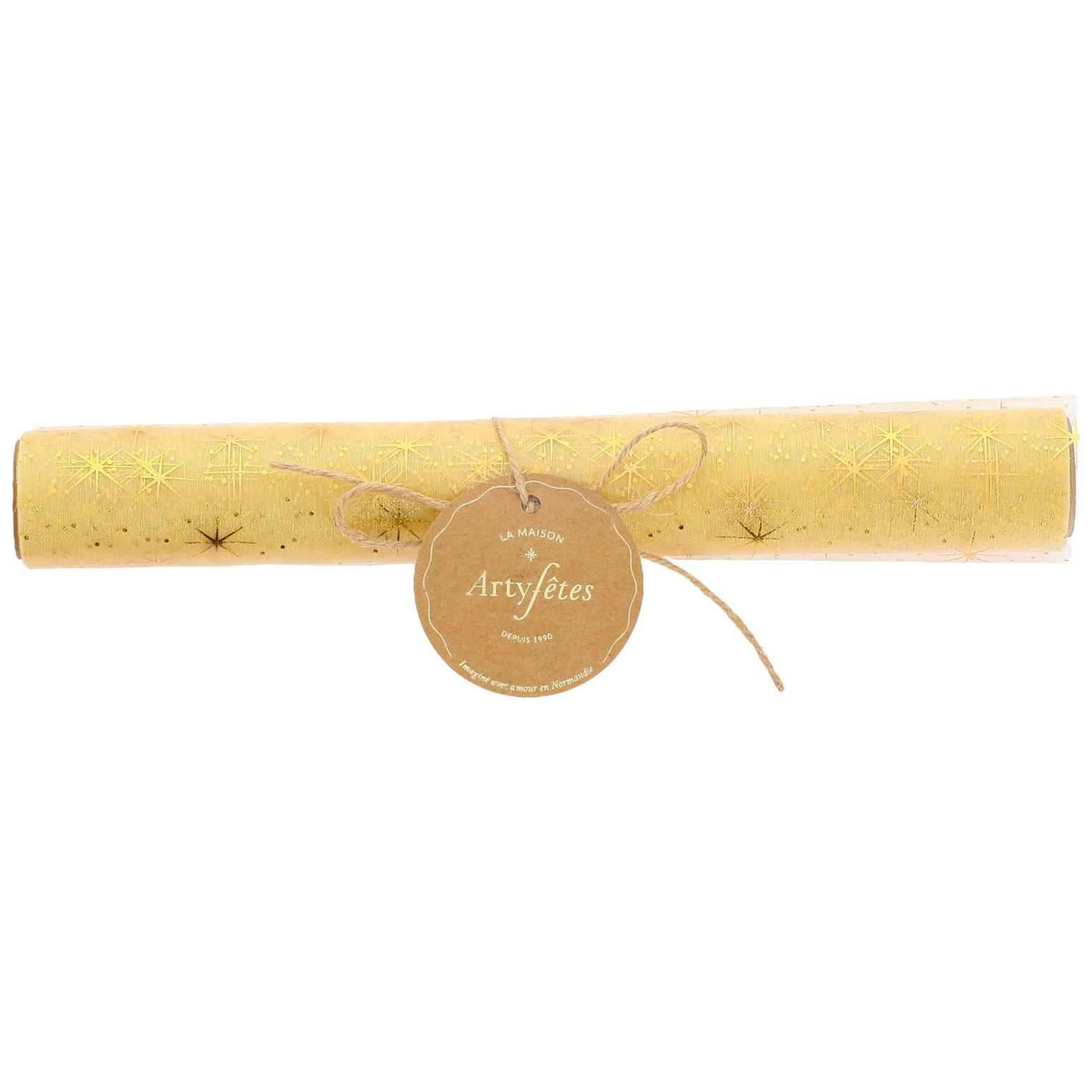 Chemin de table Étoiles Organza Or (28cm x 3m)