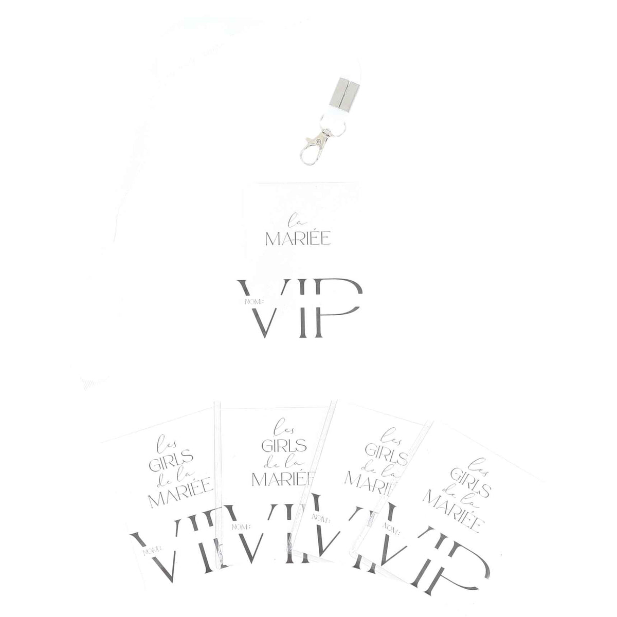 VIP-Kartenhalter mit Umhängeband (5 Stück)