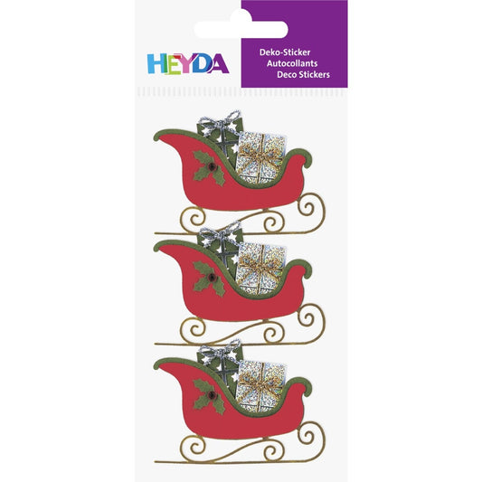 Autocollants 3D - Traineaux (3pcs)