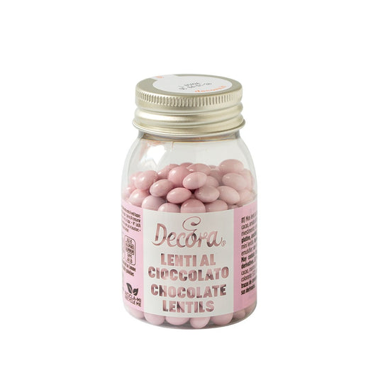 Lentilles en chocolat - Rose