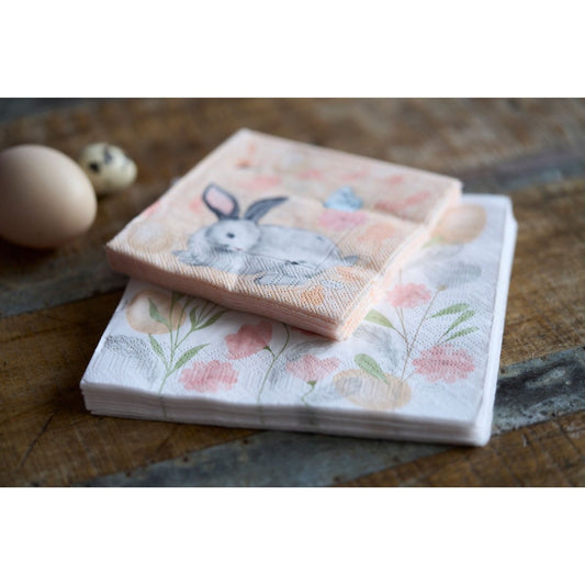 Serviettes apéro - Lapin papillon (20pcs)