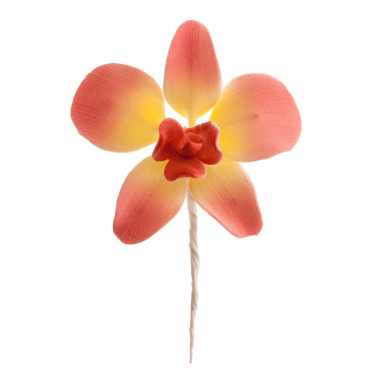 Déco en sucre non comestible - 4 Orchidées Colorées (20pcs)