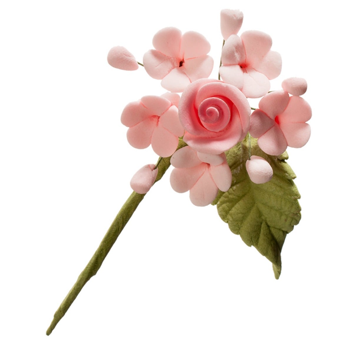 Mini bouquet de fleurs bleus et roses