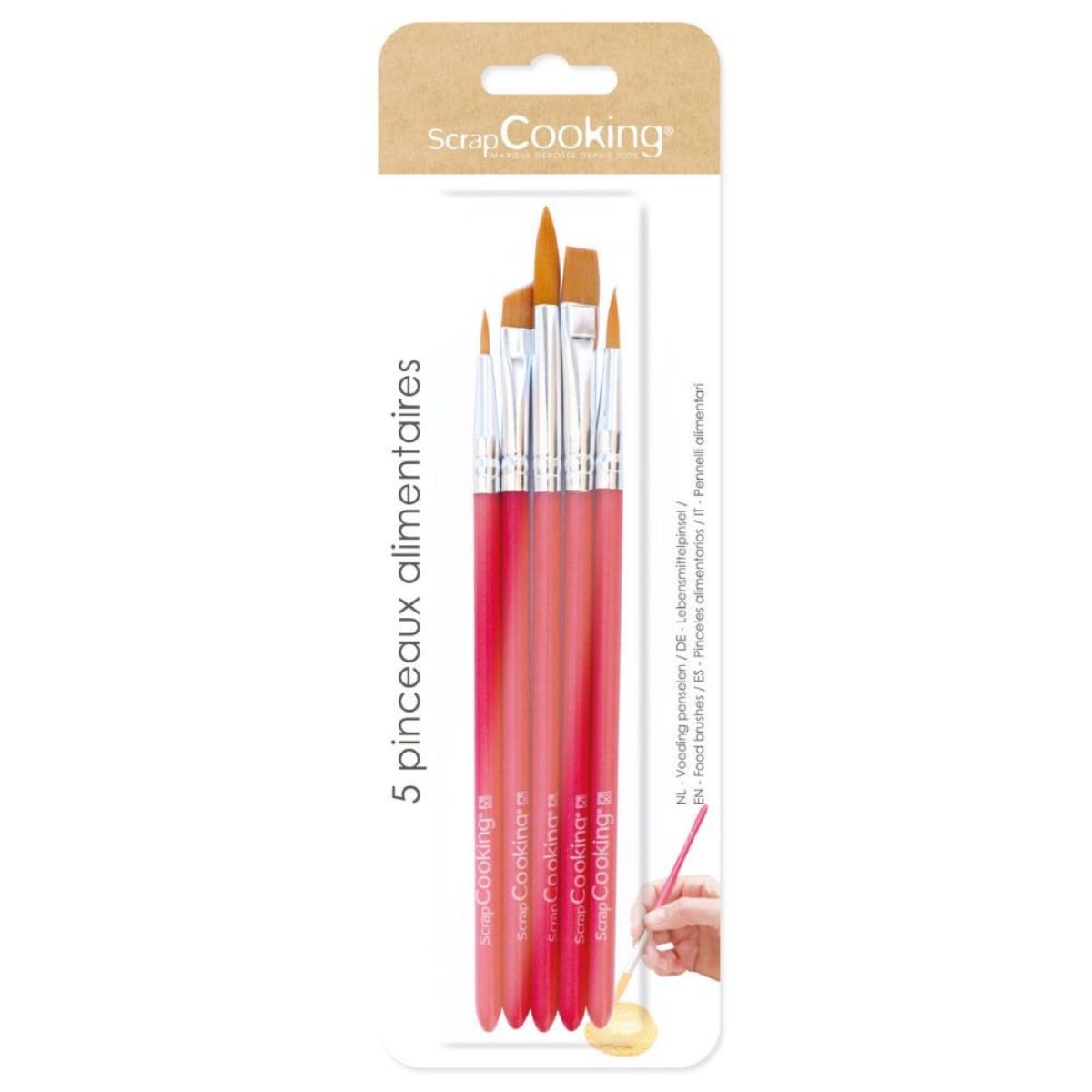 Lot de 5 pinceaux alimentaires