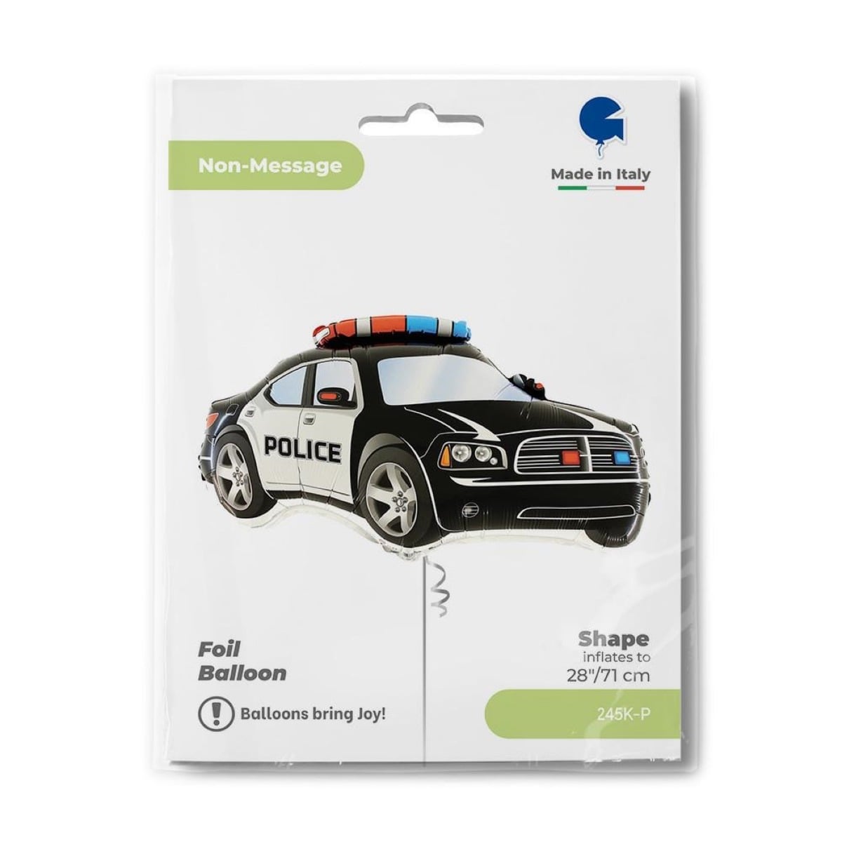 Ballon alu - Voiture police (71cm)