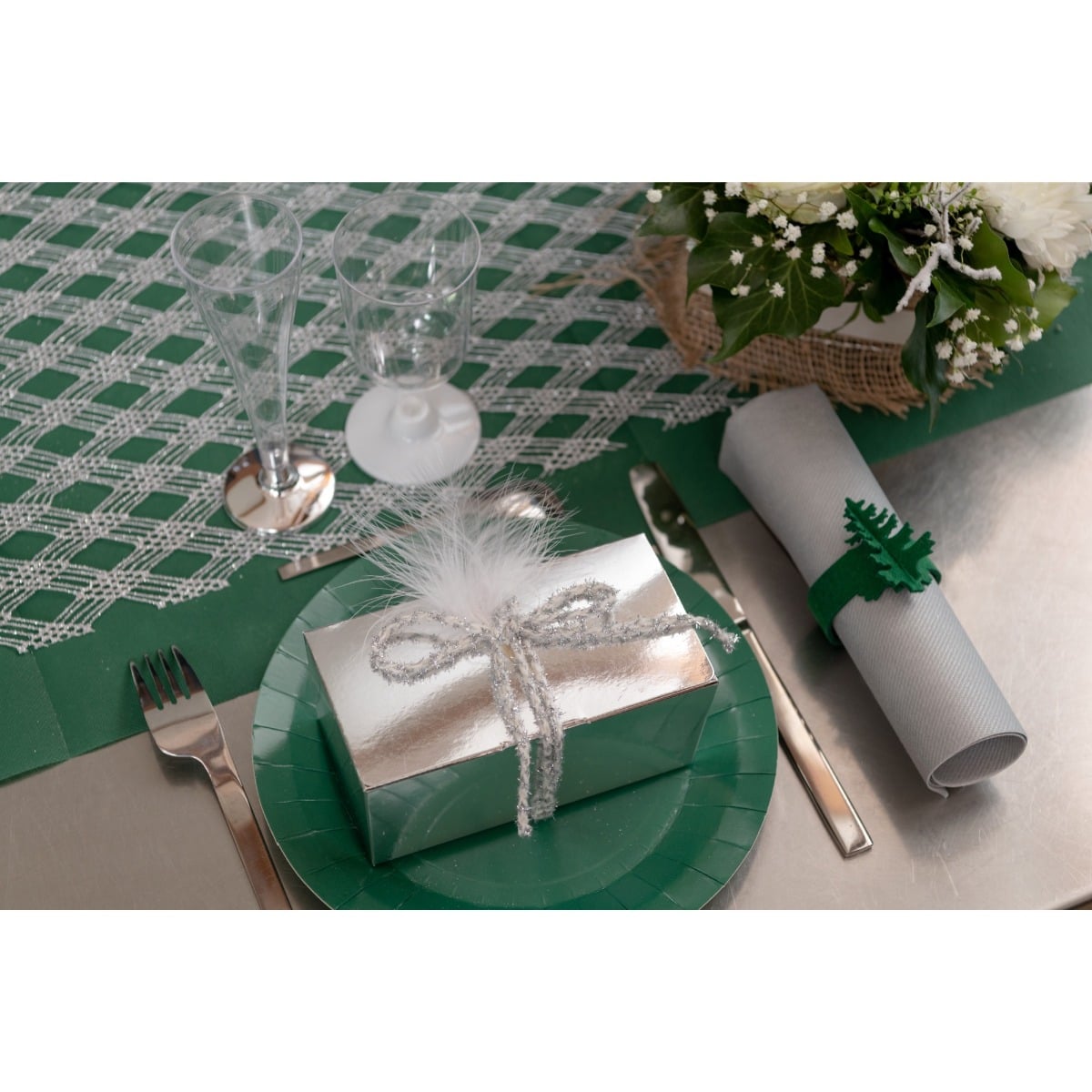Assiettes unies 22cm Vert Foncé
