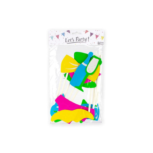 Accessoires PhotoBooth Fluo (10pcs)
