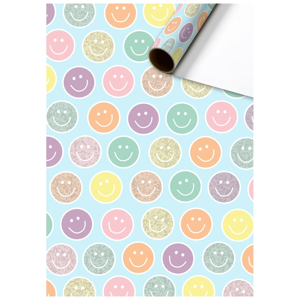 Papier cadeau Nea bleu clair (70 cm x 1.5 m)