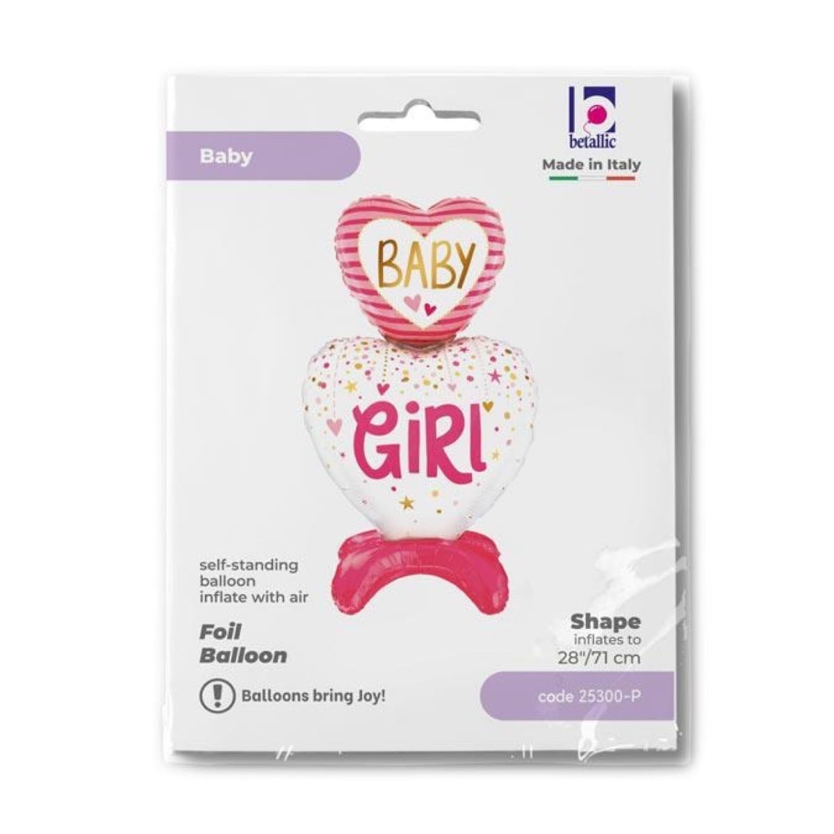 Ballon alu - Baby Girl stand up (71cm)