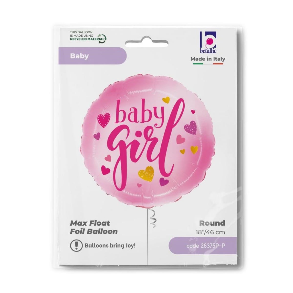 Ballon alu - Baby Girl rose