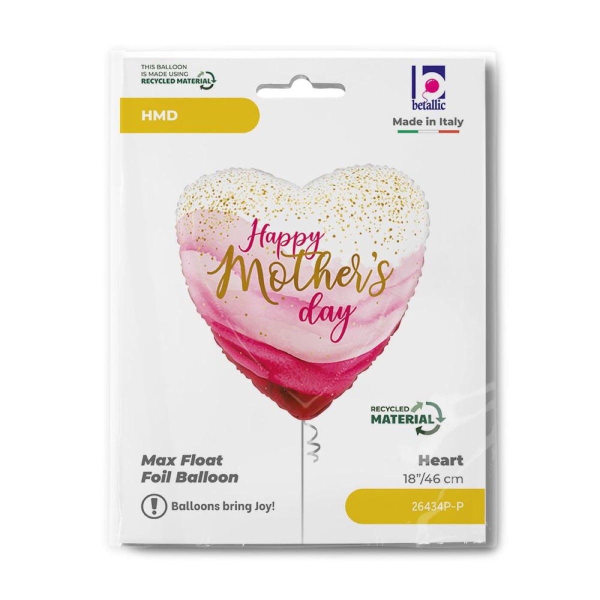 Ballon alu - Coeur Happy Mother's Day