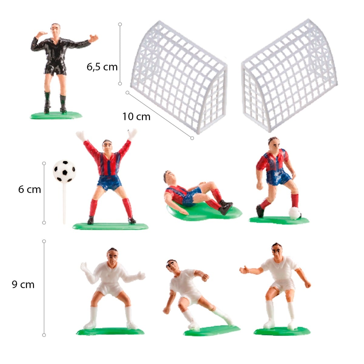 Décoration de gâteau - Foot (10pcs)