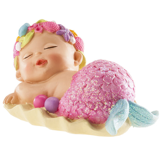Figurine Baptême -Adorable bébé fille sirène (10cm)