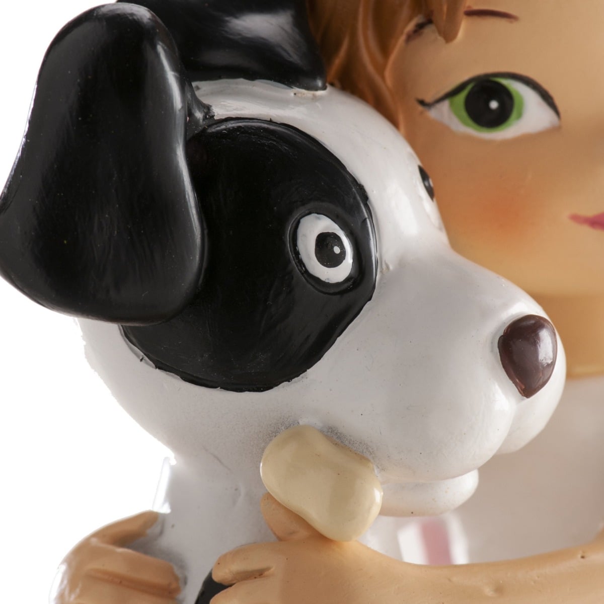 Figurine Communion - Fillette et chien