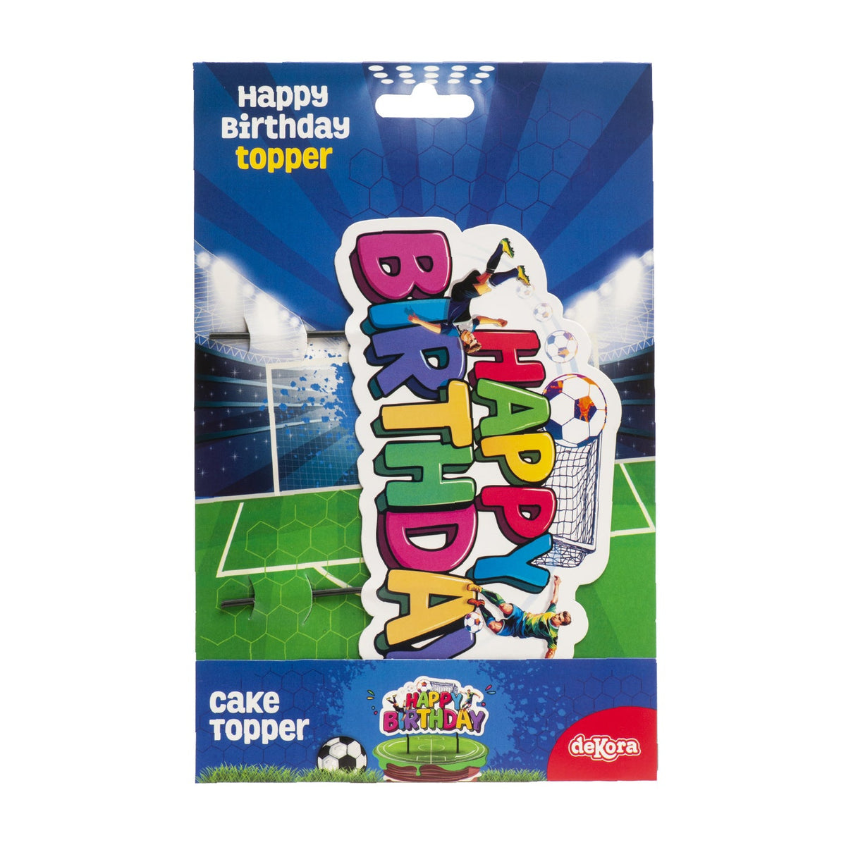 Cake toppers Football en papier (16,5 cm)