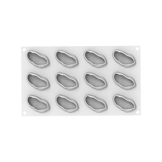 Silikomart Moule Pistacchio 30 en silicone avec découpoir (12 empreintes)