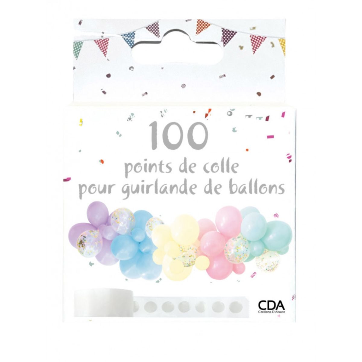 Ruban de points de colle pour ballons (100pcs)