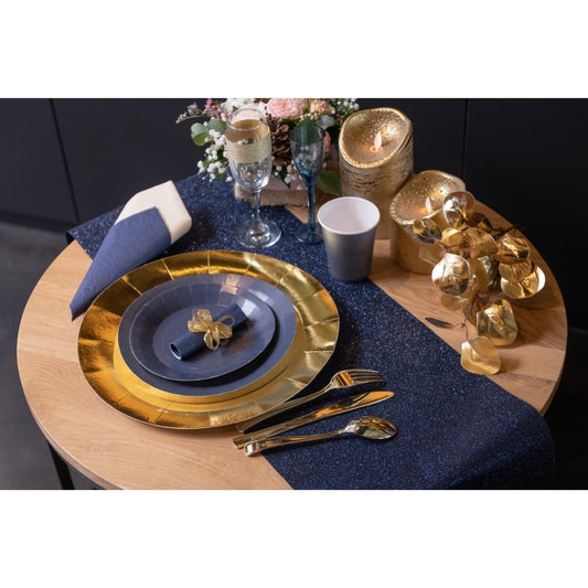 Assiettes unies 22cm Or