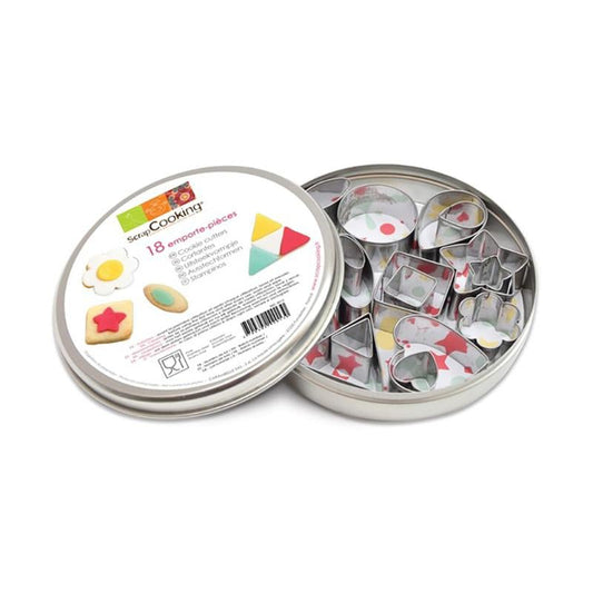 ScrapCooking Boîte de 18 mini emporte-pièces déco