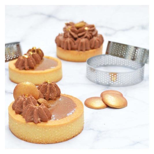 Cercles à Tartelettes perforés rond 8cm (4pcs)