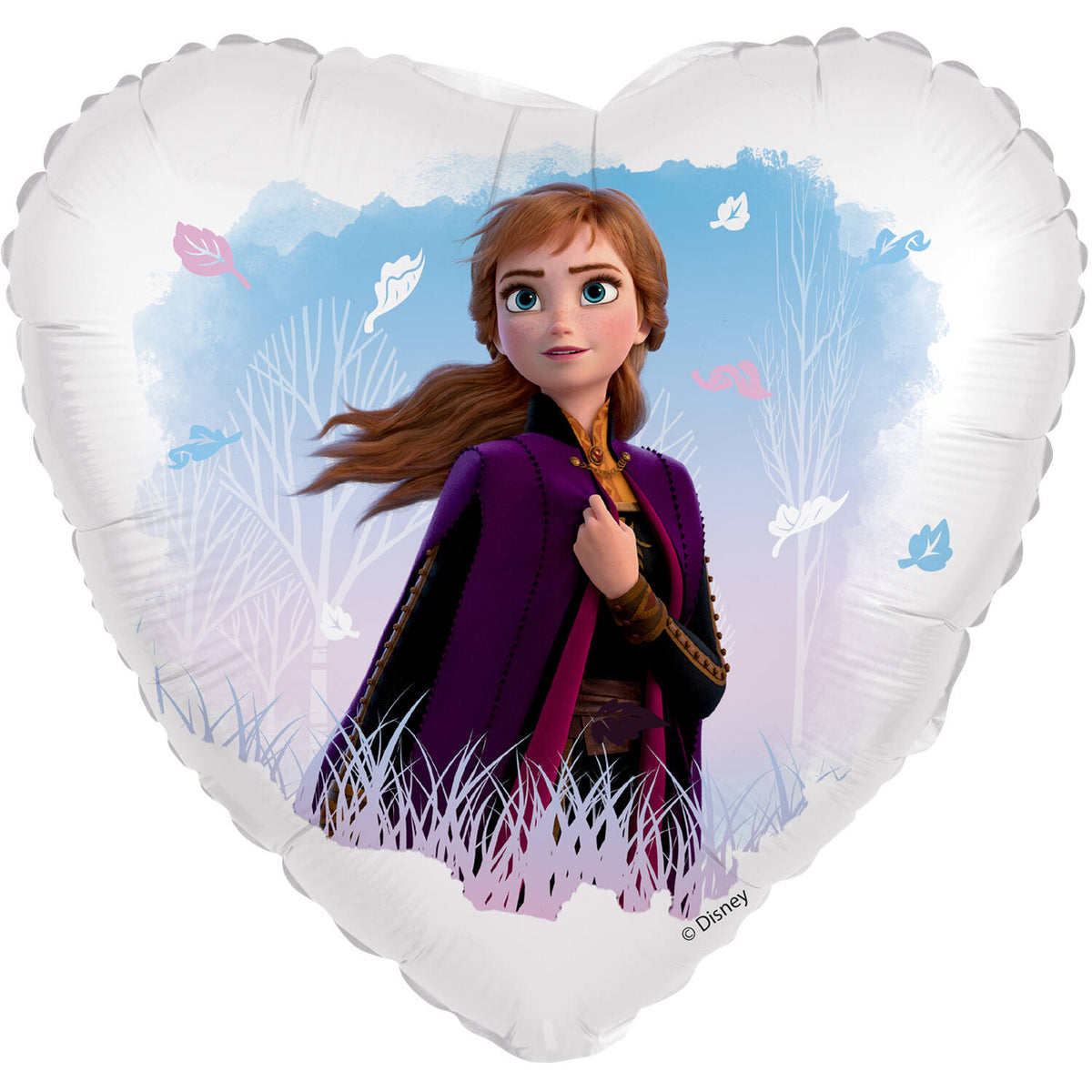 Ballon Alu Anna coeur La Reine des Neiges - 45cm