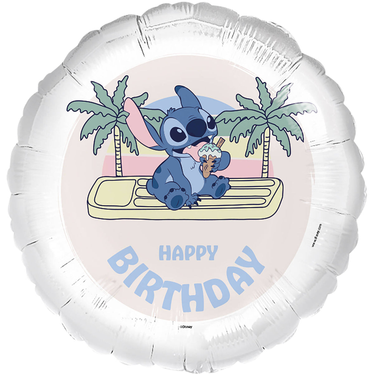 Ballon Alu Stitch Happy Birthday - 45cm