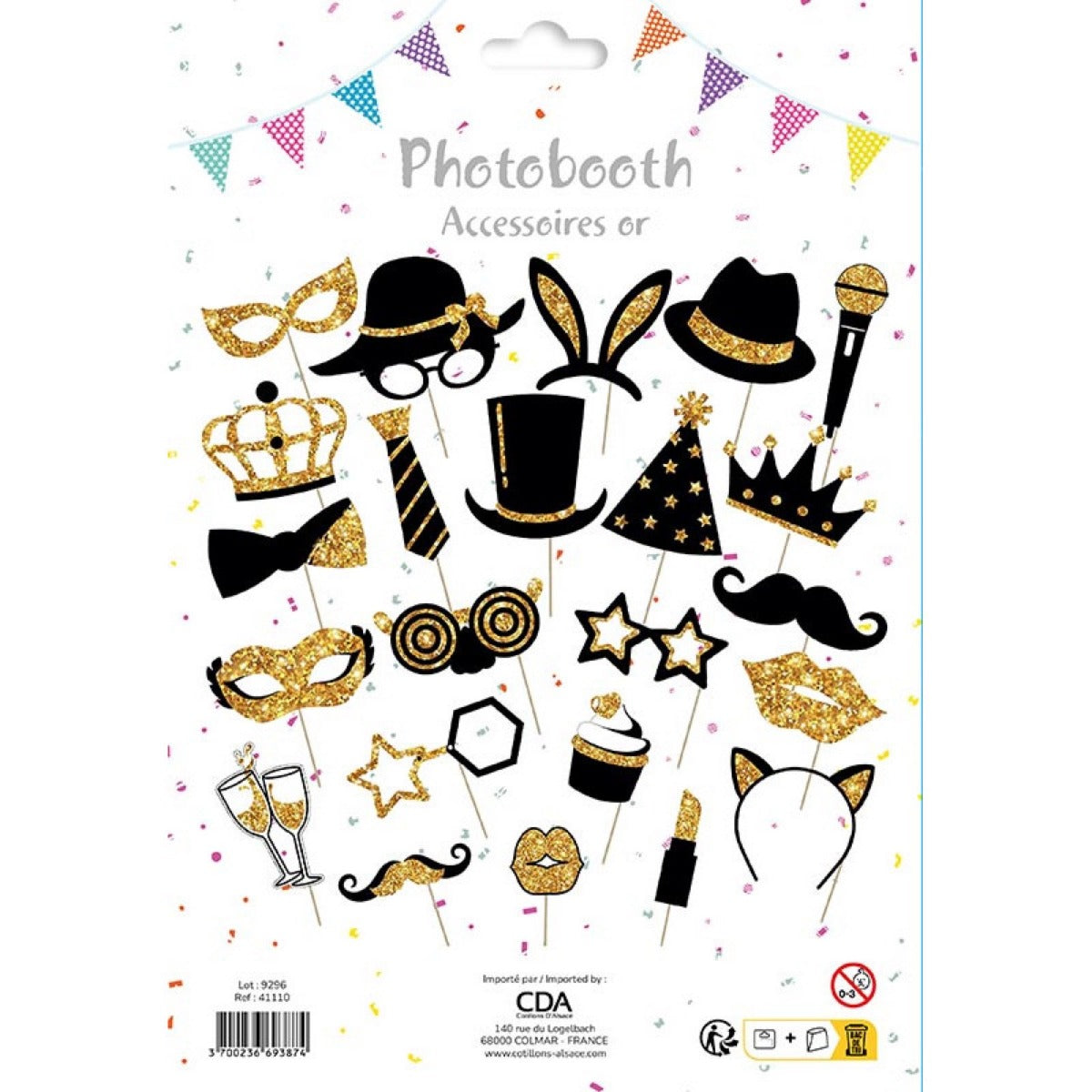 Accessoires Photobooth dorés