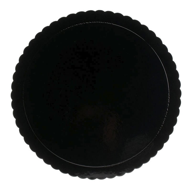 Plateau de présentation - Rond Dentelle Noir 35cm