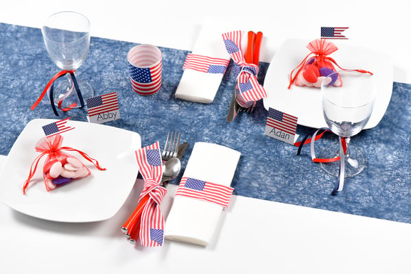 Chemin de table Fanon Bleu Marine