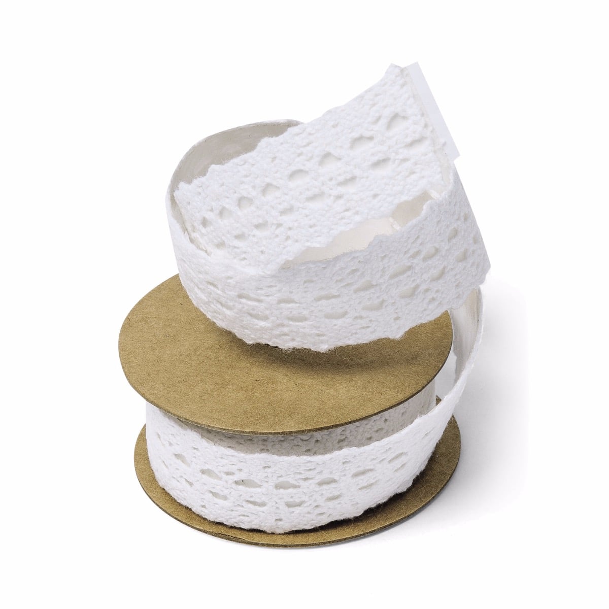 Ruban dentelle adhésive 2.5cm - Blanc