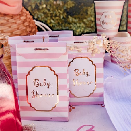 Pochettes Baby Shower Rose (10pcs)