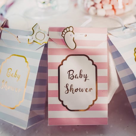 Pochettes Baby Shower Rose (10pcs)
