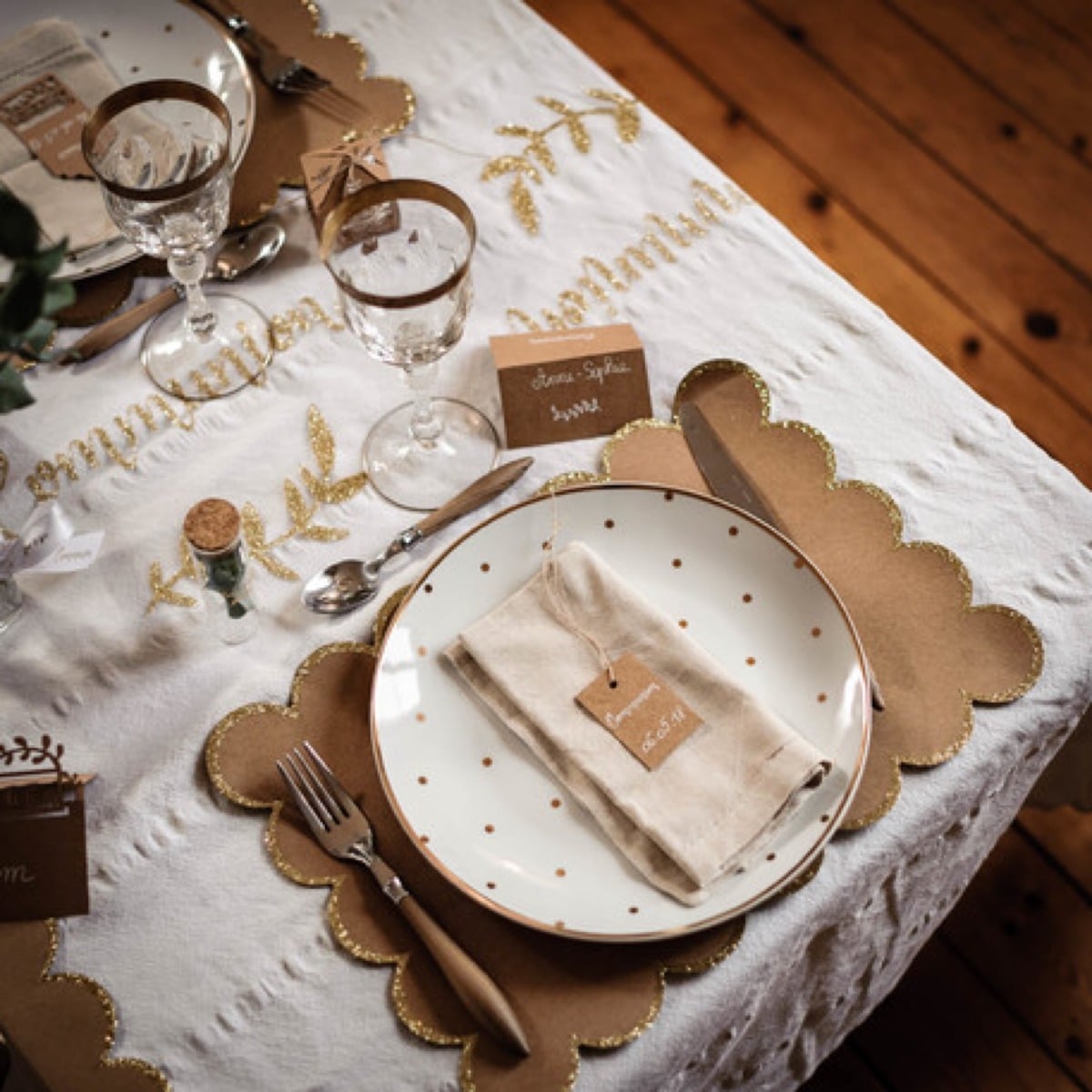 Chemin de table en organza - Communion (5m)